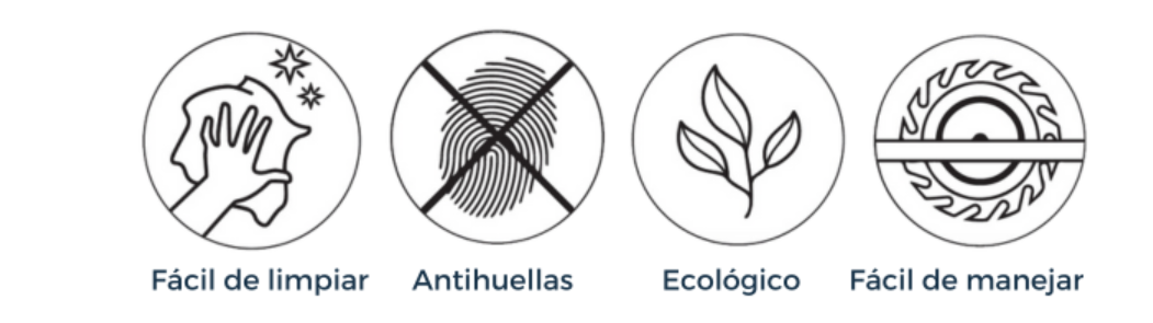 Fácil de limpiar, Antihuellas, Ecológico, Fácil de manejar